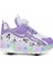 Mor Işıklı Patenli Kız Çocuk Spor Ayakkabı 1