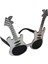 Gümüş Renk Rockn Roll Gitar Şekilli Parti Gözlüğü 15X15 cm 1