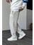 Stüssy Baskılı Baggy Gri Yazlık 3 Iplik Bol Kesim Düz Paça Mevsimlik Eşofman Altı RF0510 3