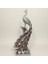 Gümüş Kristal Kuyruklu Tavuskuşu Dekor Heykel 50 cm 4