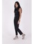 Paçaları Dikişsiz ve Yüksek Belli Kadın Kot Pantolon Mom Fit Jean Antrasit 5