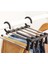 Katlanabilir 5li Hareketli Dolap Içi Pantolon Askısı Siyah 2
