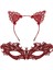 Şık Kırmızı Dantel Maske ve Taç Seti 5 No – Maskeli Balo Özel Etkinlikler 2