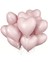 5 Adet 18 Inç 45 cm Retro Kalp Folyo Balon Soft Pembe 1