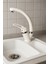 Beyaz Krom Mix Kuğu Sıcak Soğuk Çift Su Girişli Banyo Lavabo Musluğu Çeşmesi Bataryası 1