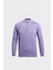 Fermuarlı Yarım Balıkçı Yaka Pamuk Erkek Triko Kazak Mor 1