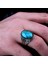 925 Ayar Gümüş Turkuaz Taşlı Erkek Yüzük 1
