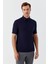 Düğmeli Polo Yaka Erkek T-Shirt Lacivert 1