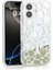iPhone 16 Uyumlu Kılıf Sıvılı Simli Baskılı Şeffaf Arka Yüzey Mxsp Mossa Silikon Kapak-Gold 1