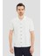 Polo Yaka Kısa Kollu Triko Erkek Gömlek Ekru 1