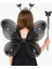 Siyah Kelebek Kız Seti – 50 cm Kelebek Kanadı, Taç ve Asa 1