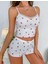 Kadın Bluz Şortlu Takım Crop Modeli Beyaz 1
