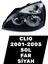 Clıo Sol Far 2001-2008 ( Siyah ) 7701054058 1