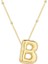 B Harfi Balon Gold 925 Ayar Gümüş Kadın Kolye 1