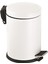 Premium Serisi 3 Litre Hacimli Paslanmaz Banyo-Mutfak Pedallı Çöp Kovası Beyaz 1