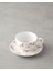 Cordelia New Bone China 4 Parça 2 Kişilik Çay Fincanı Takımı 220 ml Beyaz - Pembe 3