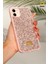 Apple iPhone 11 Uyumlu Kılıf Elmas Tasarımlı Pembe Taşlı Işıltılı Pırlanta Silikon Kapak 1