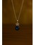 Kadın Gümüş Renkli Zincirli Kolye - Mavi Taşlı Çiçek Motifli Zarif Tasarım 3