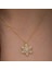 Gümüş Gold Kar Tanesi Kolye 1