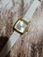 Vintage Model Kare-Oval Gold Kasa Retro Still - Beyaz Kordon Kadın Kol Saati 0034 1