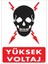 Yüksek Voltaj Uyarı Levhası 25X35 KOD:1100 1