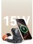 DS27 3in1 Katlanabilir Apple iPhone Watch Series 15W Kablosuz Magsafe Şarj Destekli Masaüstü Kablosuz Hızlı Şarj Standı 2