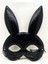 Büro Ev Ofis Gösteri Tavşan Kostüm Maskesi Için 19X15CM Siyah Kumaş Imal Eva Maske 1