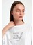 Unisex Oversize Baskılı Sıfır Yaka Tshirt 3