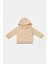 Unisex Bebek Pamuklu Bej Kapüşonlu Eşofman Takımı - Cep Detaylı Sweatshirt ve Alt 3