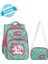 Lisanslı Mint Yeşili Unicorn Desenli Ilköğretim Okul Sırt Çantası ve Beslenme Çantası 2