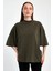 Kadın Yarım Balıkçı Yaka Kısa Kol T-Shirt 1