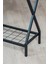 Siyah Metal Gövdeli Dresuar – Ahşap Raflı Dekoratif Antre ve Salon Konsol Masası 5