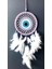 Nazar Boncuğu Motifli Lila Rengi Dream Catcher Düş Kapanı Duvar Süsü 3