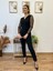 Runiquehome Krep Kumaş Kol Tül Puan Detaylı Kuşaklı Tulum 141 cm 8