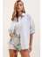 Runiquehome 20213 Oversize Kısa Kol Basic Gömlek - Bebe Mavi 1
