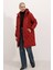 Runiquehome 5138 Kapitone Uzun Şişme Mont - Bordo 6