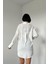 Runiquehome Beyaz Jesica Parçalı Bağcıklı Gömlek 3