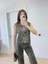 Runiquehome Leopar Desenli Düğmeli Bluzlu Pantolon Ikili Takım -Leopar 1