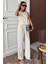 Runiquehome Yelek Plazzo Pantolon Çizgili Flamlı Poliviscon Takım 10178 2