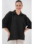 Runiquehome Bağlama Detaylı Ayrobin Gömlek 20290 - Siyah 1