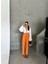 Runiquehome Bel Lastik Detaylı Modal Kumaş Pantolon - Orange 3