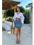 Runiquehome Cecile Denim Mini Etek 4015-17 7
