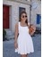 Runiquehome Kadın Kare Yaka Mini Elbise 2