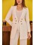Runiquehome Ekru Blazer Düğmeli Ceket 7