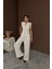 Runiquehome Bej Keten Yelek Pantolon Takım 2