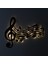 LED Işıklı Sol Anahtarı ve Notalar Müzik Temalı Tablo Duvar Dekorlu Gece Lambası 1