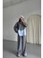 Runiquehome Polyviskon - Poplin Parçalı Gömlek Pantolon Takım - Gri 4