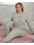 Milan Kumaş Büyük Beden Uzun Kollu Pijama Takımı 7666 1