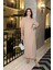 Runiquehome Manque Polo Yaka Yırtmaçlı Elbise 2689-8 1