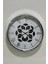 Dekoratif Çarklı Duvar Saati, Modern Roma Rakamı Duvar Saati Silver 45cm Çap (CON-4506) 3
